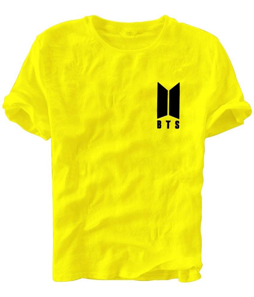 fashion and youth Pack of 1 Cotton Blend Relaxed Fit Men's T-Shirt ( Yellow ) fashion and youth Pack of 1 Cotton Blend Relaxed Fit Men's T-Shirt ( Yellow )