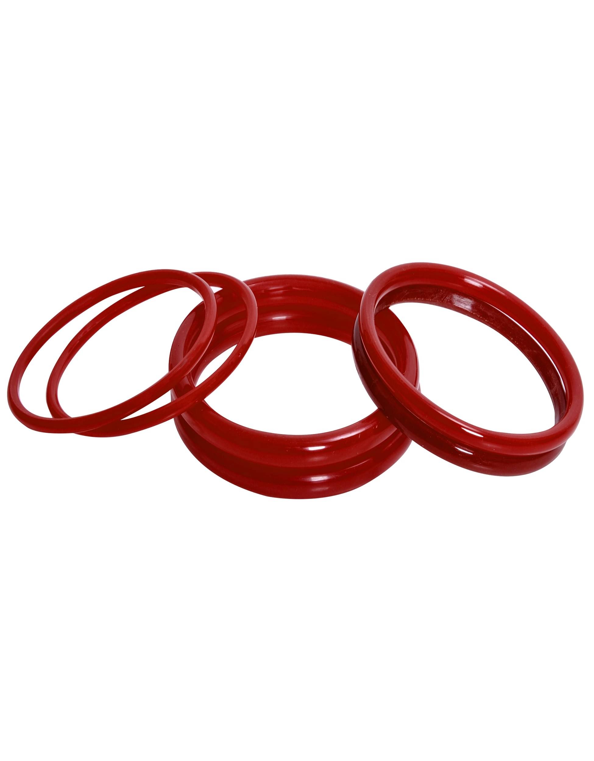     			Bovzen Red Bangle Set ( Pack of 1 )