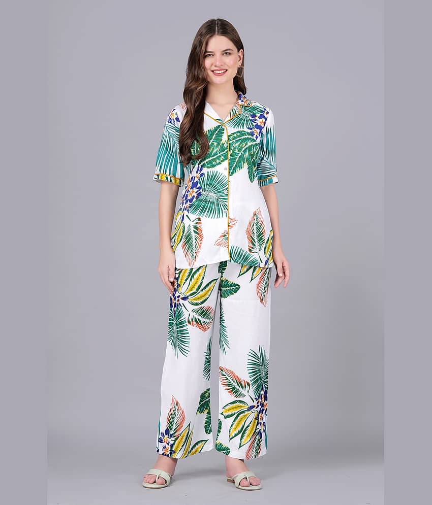CTMTEX Brown,Blue Rayon Women's Nightwear Nightsuit Sets ( Pack of 1 ) - Nightwear & Loungewear | Buy online on ZillyBuy