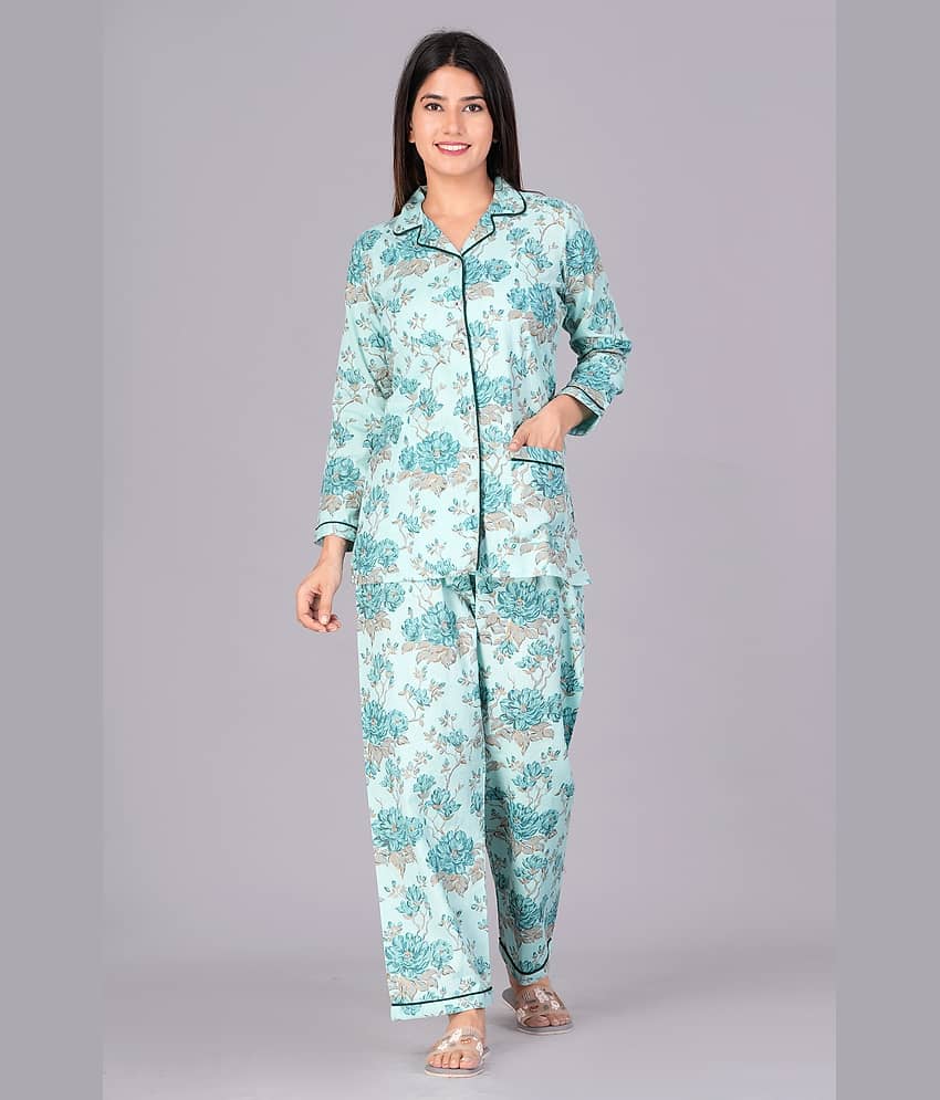 CTMTEX Sea Green,Rose Gold Rayon Women's Nightwear Nightsuit Sets ( Pack of 1 ) - Nightwear & Loungewear | Buy online on ZillyBuy