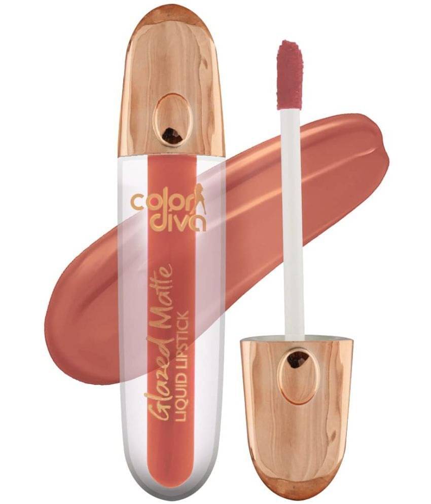     			COLOR DIVA Glazed Matte Liquid Lipstick, 5.5ml 14 Hour Long Stay, Non Transfer (Normally Nude 147)