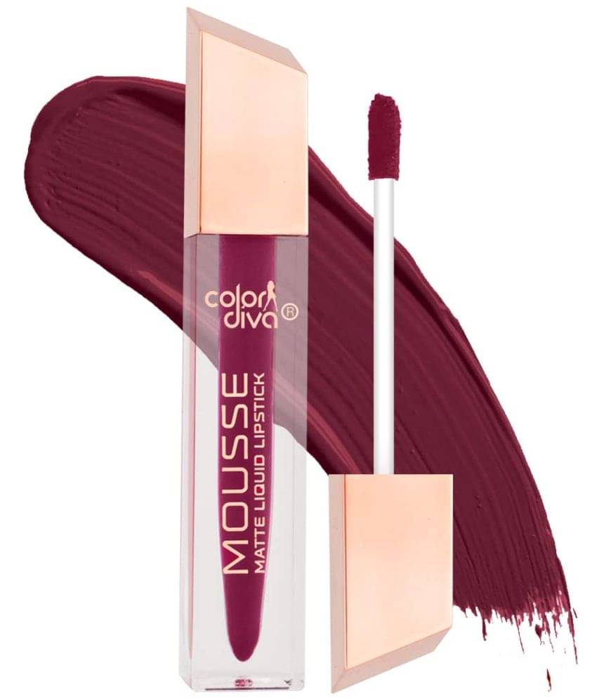     			COLOR DIVA Mousse Matte Liquid Lipstick, 5.5ml Stay Fresh All Day Long (Wicked 107)
