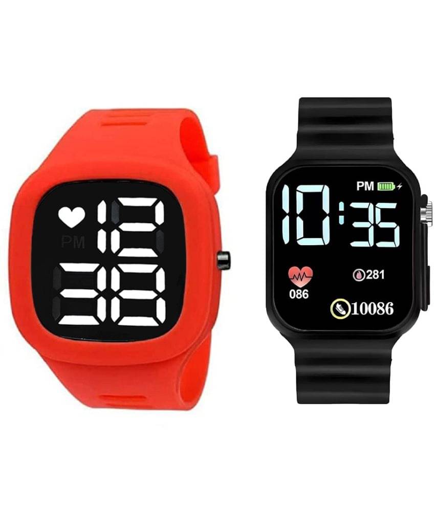     			DECLASSE Red Dial Digital Boys Watch ( Pack Of 2 )