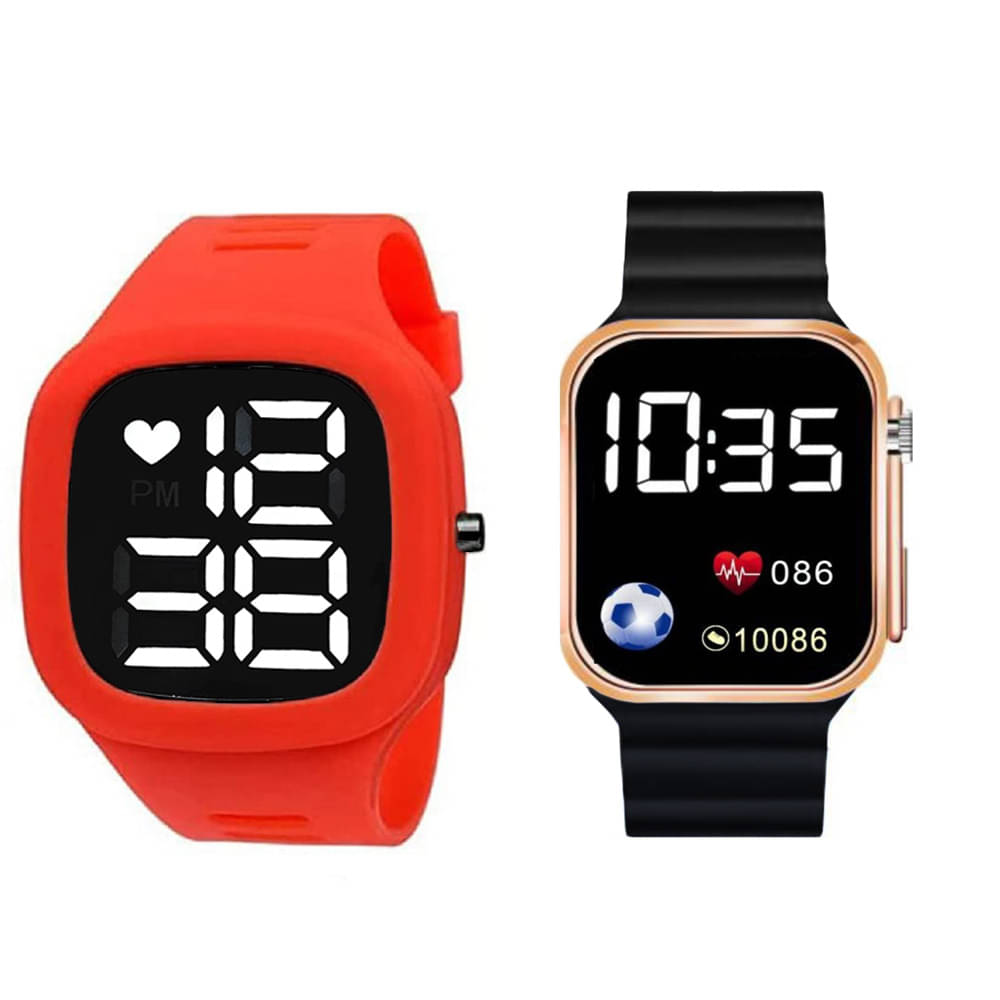     			DECLASSE Red Dial Digital Boys Watch ( Pack Of 2 )