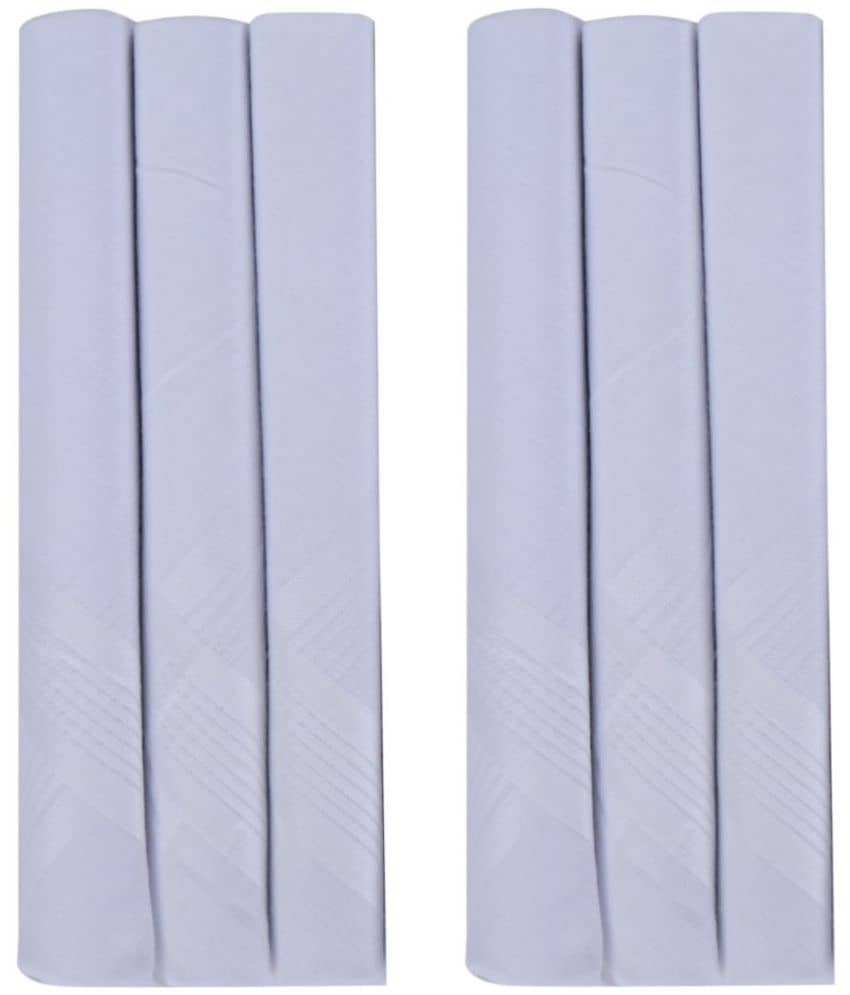 Dollar Socks White Cotton Men's Handkerchief ( Pack of 6 ) - Jewellery Sets | Buy online on ZillyBuy