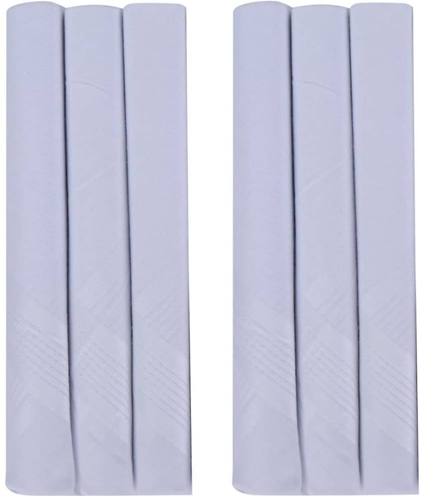 Dollar Socks White Cotton Men's Handkerchief ( Pack of 6 ) - Jewellery Sets | Buy online on ZillyBuy