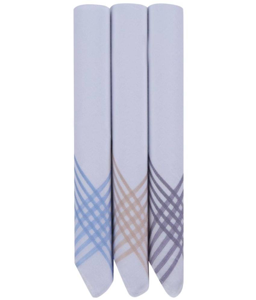     			Dollar Socks White Cotton Men's Handkerchief ( Pack of 3 )