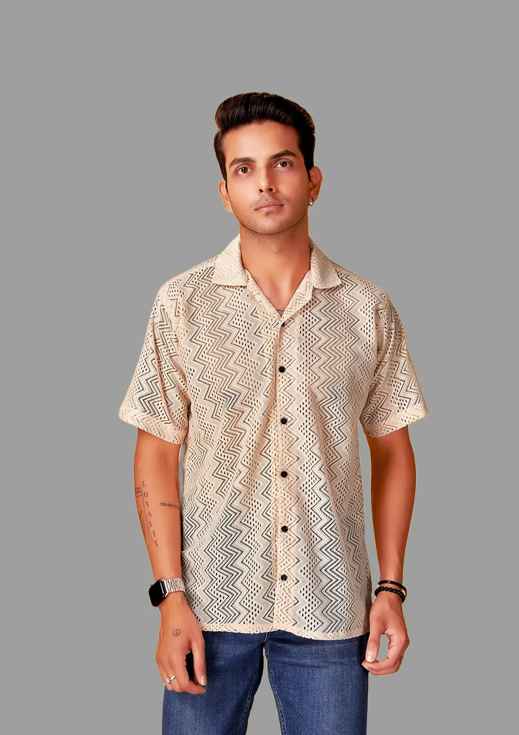 HARPITA Cotton Blend Oversized Fit Self Design Half Sleeves Men's Casual Shirt - Orange ( Pack of 1 ) HARPITA Cotton Blend Oversized Fit Self Design Half Sleeves Men's Casual Shirt - Orange ( Pack of 1 )