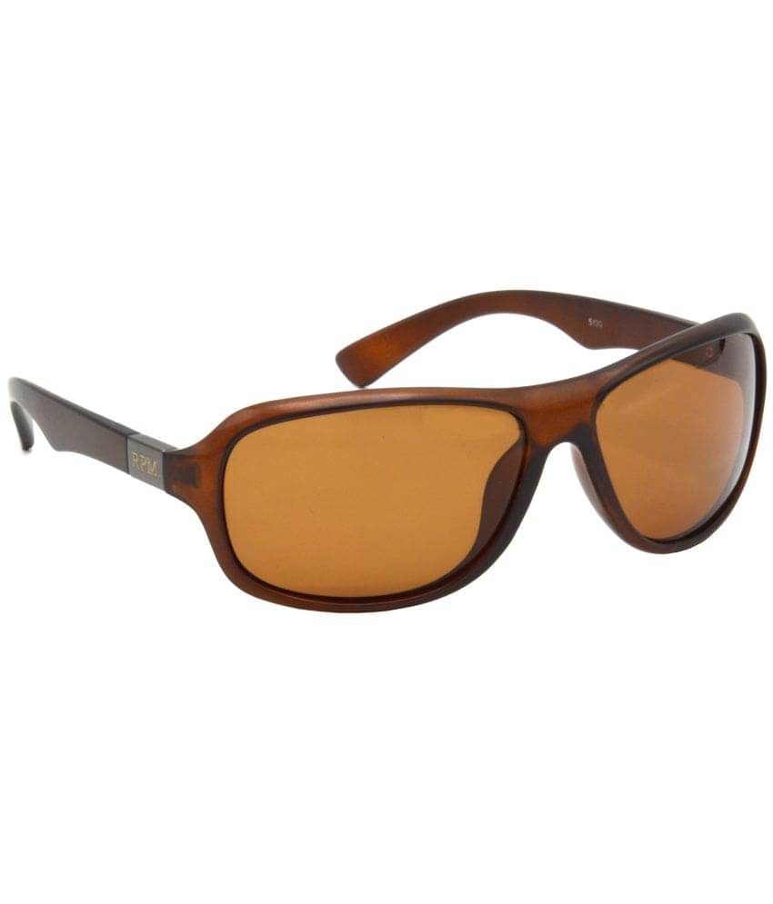 Hrinkar Brown Wrap Around Sunglasses ( Pack of 1 ) Hrinkar Brown Wrap Around Sunglasses ( Pack of 1 )