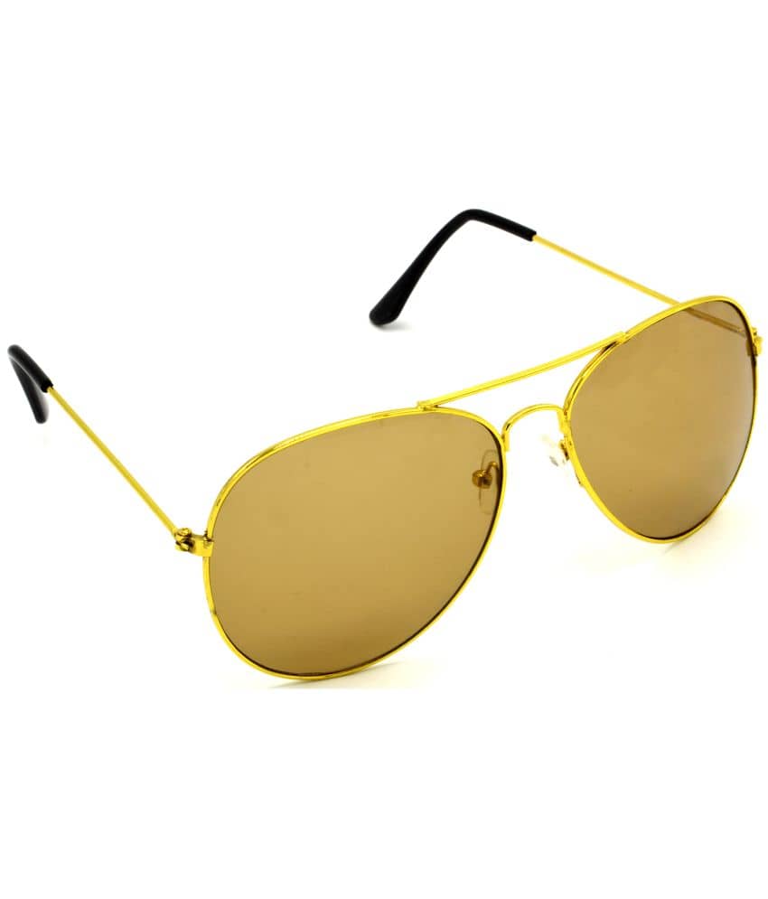 Hrinkar Gold Pilot Sunglasses ( Pack of 1 ) - Sunglasses | Buy online on ZillyBuy