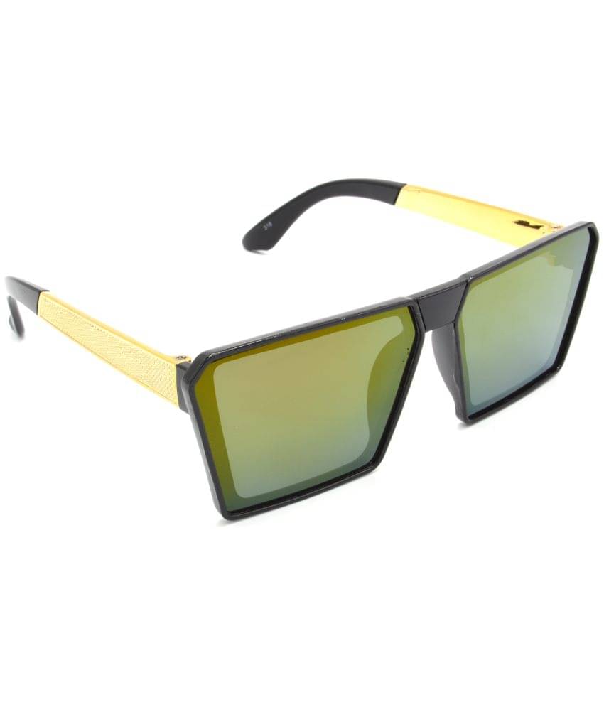 Hrinkar Gold Rectangular Sunglasses ( Pack of 1 ) Hrinkar Gold Rectangular Sunglasses ( Pack of 1 )