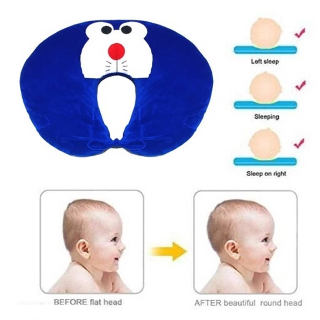 JUZZII Single Blue Velvet Kids Fibre Filled Pillow
