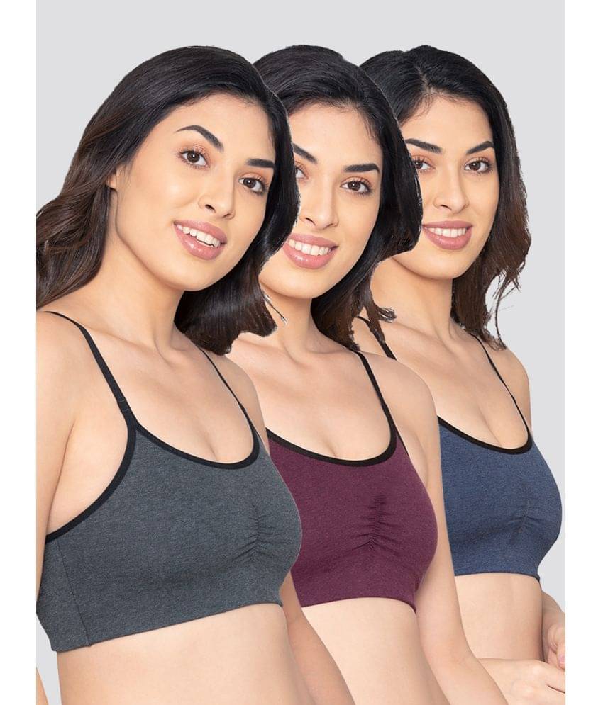 Kalyani Pack of 3 Lycra Non Padded Women's Teenage Bra ( Multicolor ) IRA Kalyani Pack of 3 Lycra Non Padded Women's Teenage Bra ( Multicolor ) IRA