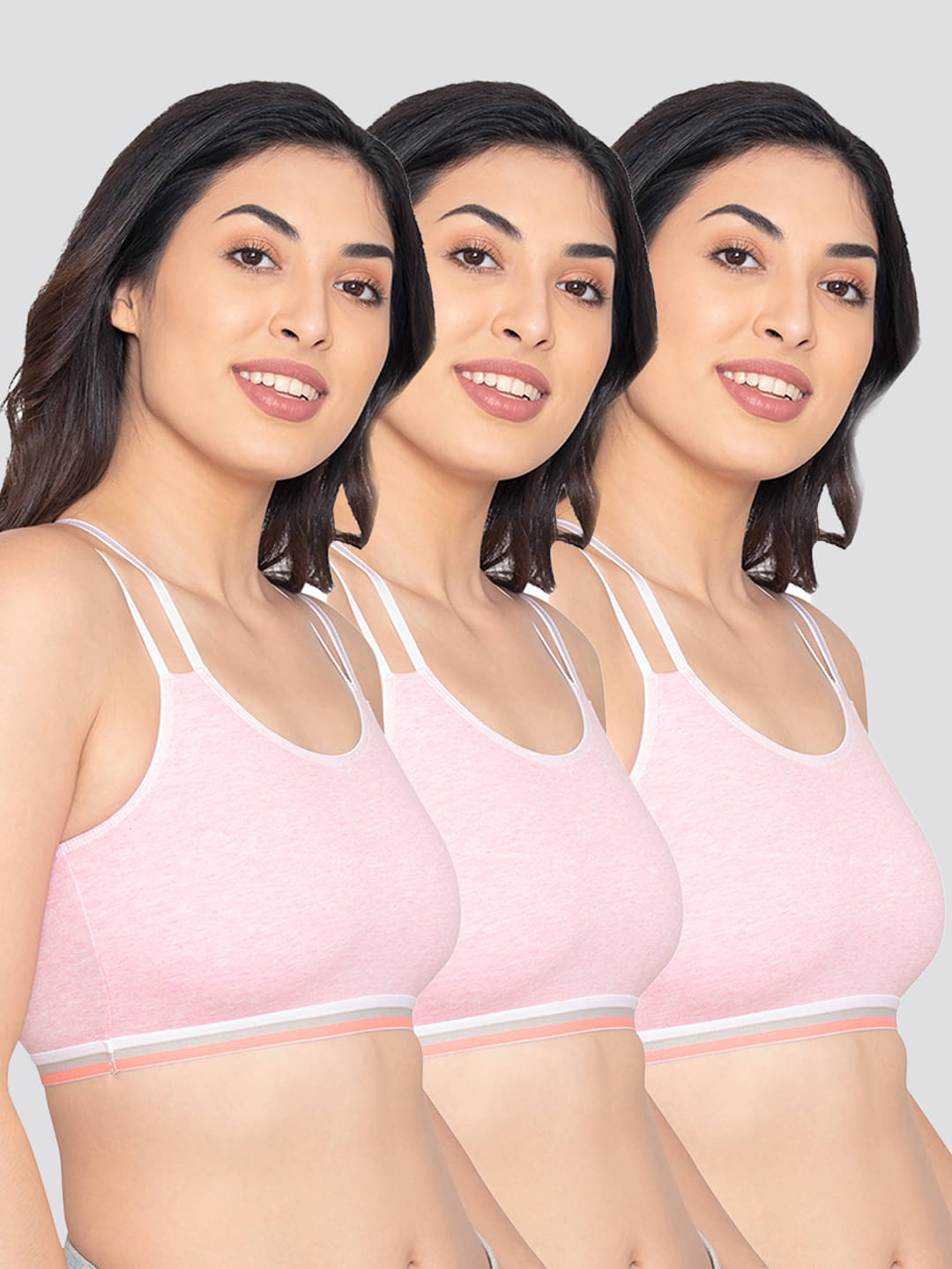 Kalyani Pack of 3 Lycra Non Padded Women's Shaping Bra ( Pink ) CANDY Kalyani Pack of 3 Lycra Non Padded Women's Shaping Bra ( Pink ) CANDY