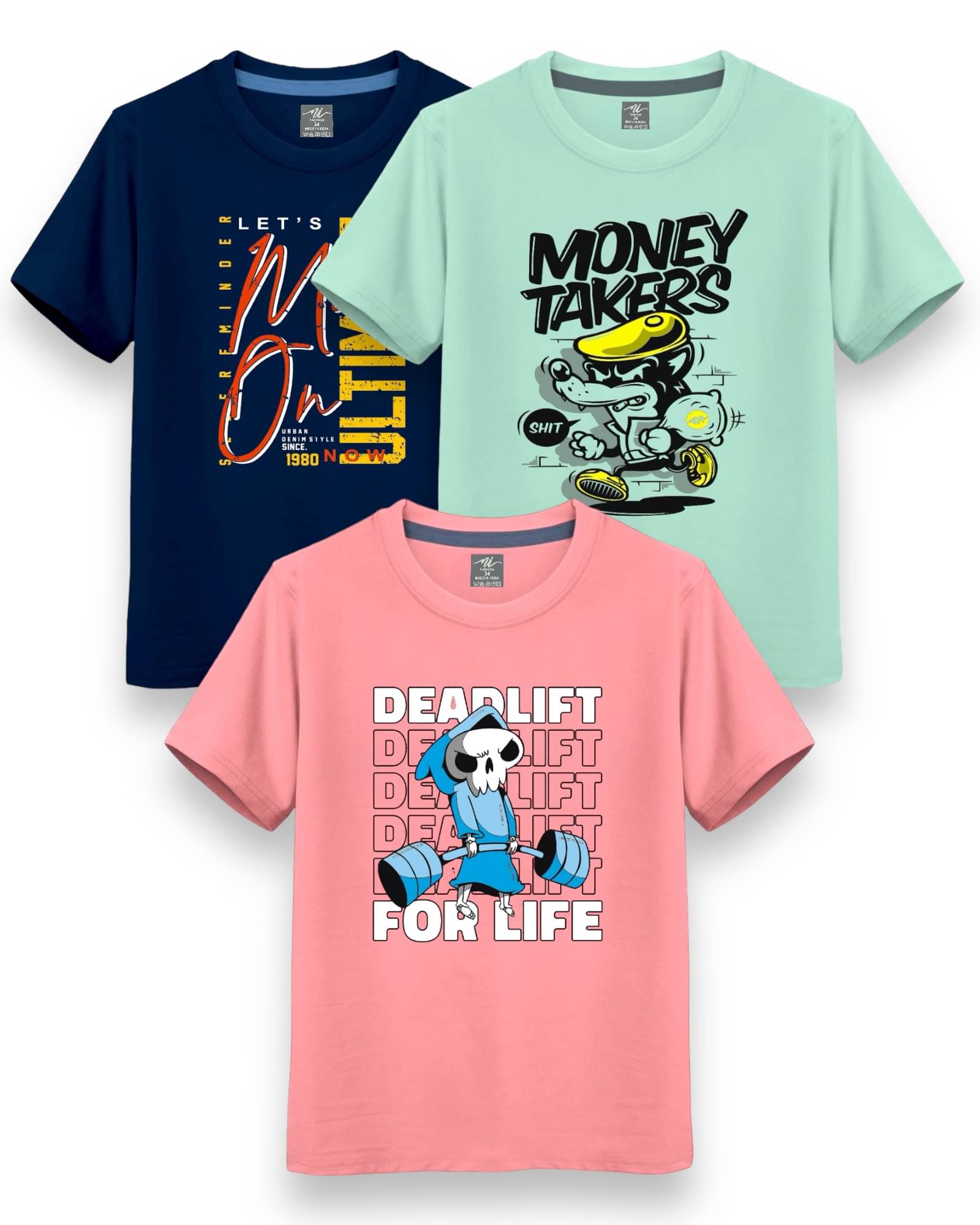     			NI FASHION Pack of 1 Boys Cotton Blend T-Shirt ( Multicolor )
