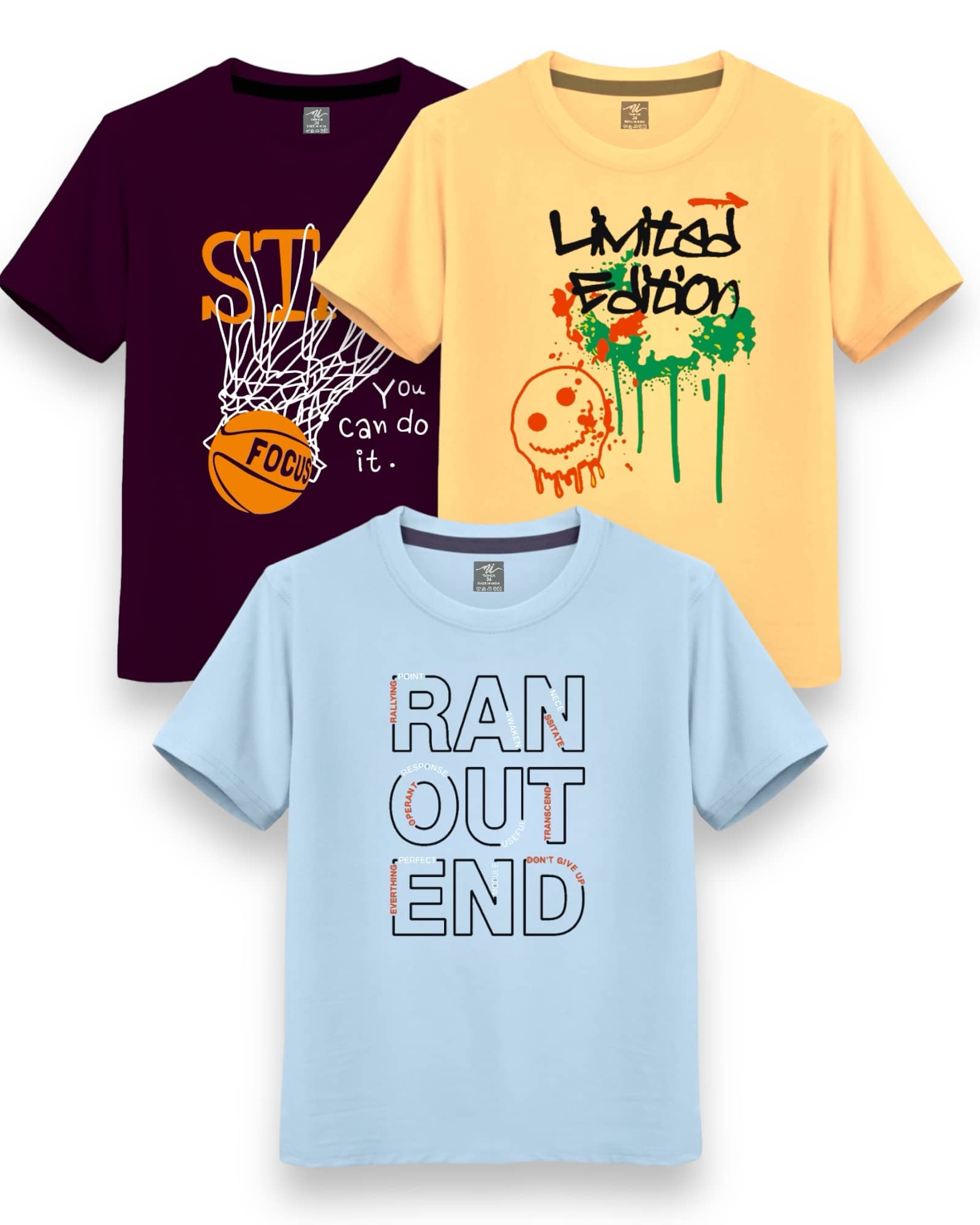 NI FASHION Pack of 1 Boys Cotton Blend T-Shirt ( Multi Color )