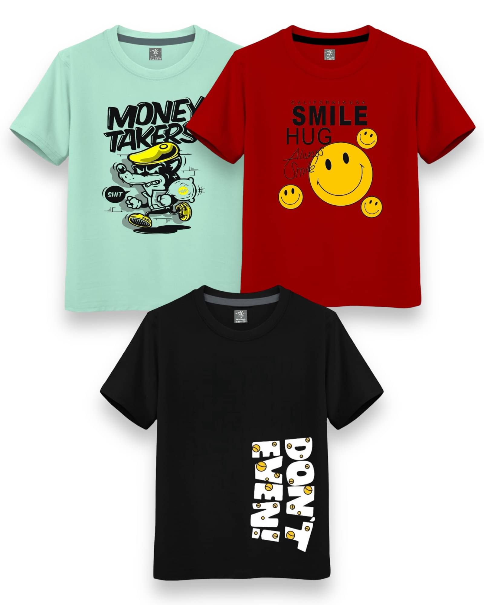     			NI FASHION Pack of 4 Boys Cotton Blend T-Shirt ( Multi Color )