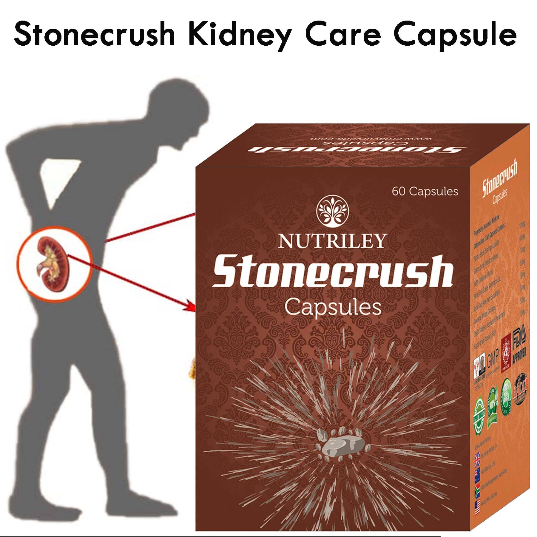 Nutriley Stoncrush Kidney Stone Care Capsules, Stone Remover, Kidney Care, 60 Capsules Nutriley Stoncrush Kidney Stone Care Capsules, Stone Remover, Kidney Care, 60 Capsules
