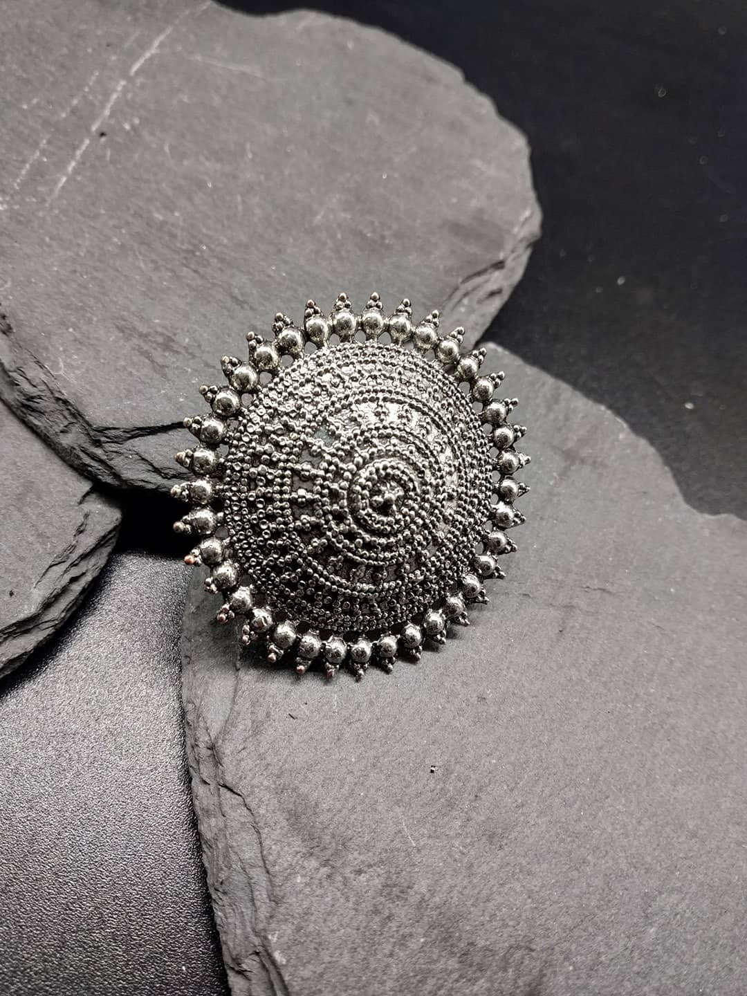 PUJVI Silver Rings ( Pack of 1 )