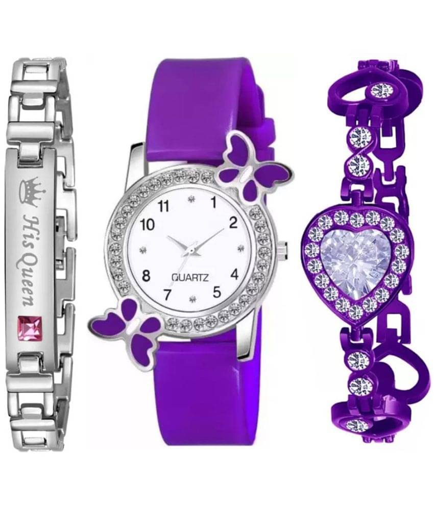     			REESKY Purple Rubber Analog Womens Watch