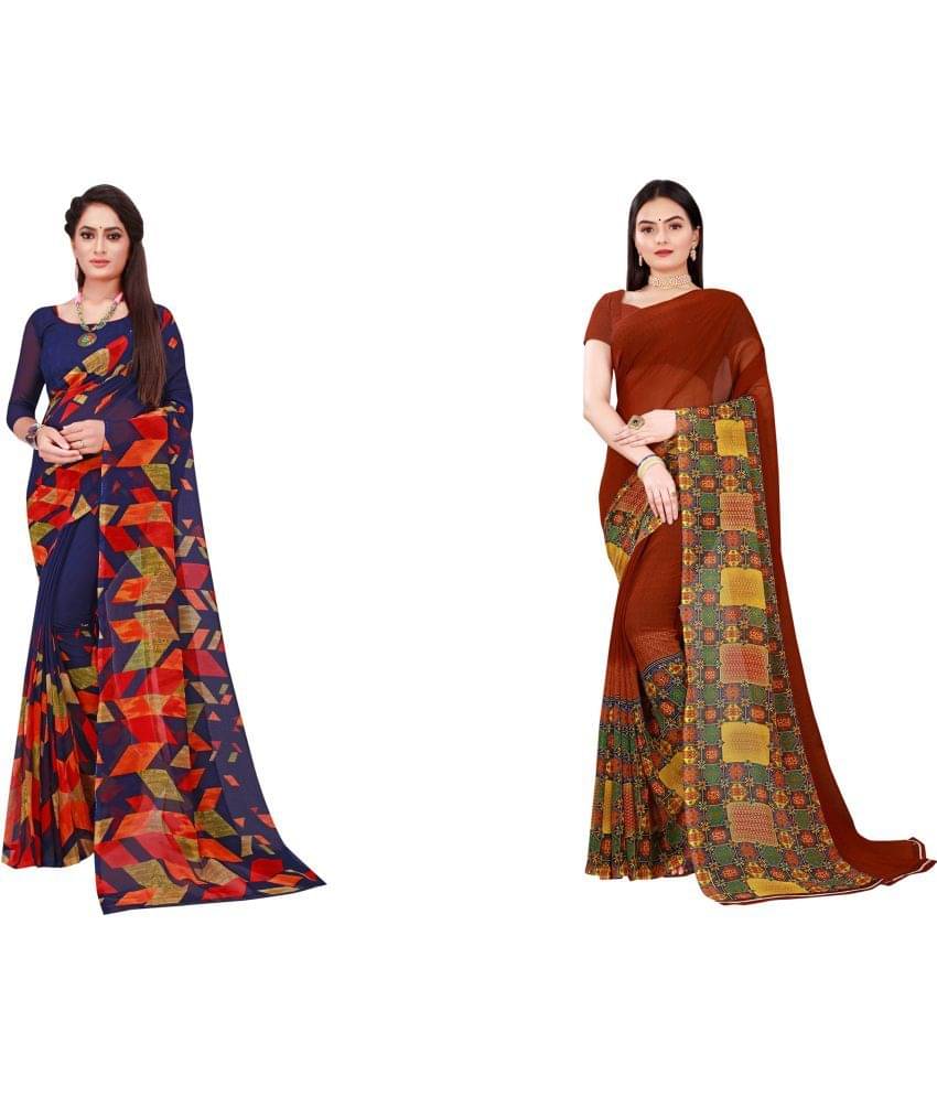 Saadhvi Cotton Silk Printed Saree With Unstitched Blouse Piece ( Multicolor ) Saadhvi Cotton Silk Printed Saree With Unstitched Blouse Piece ( Multicolor )