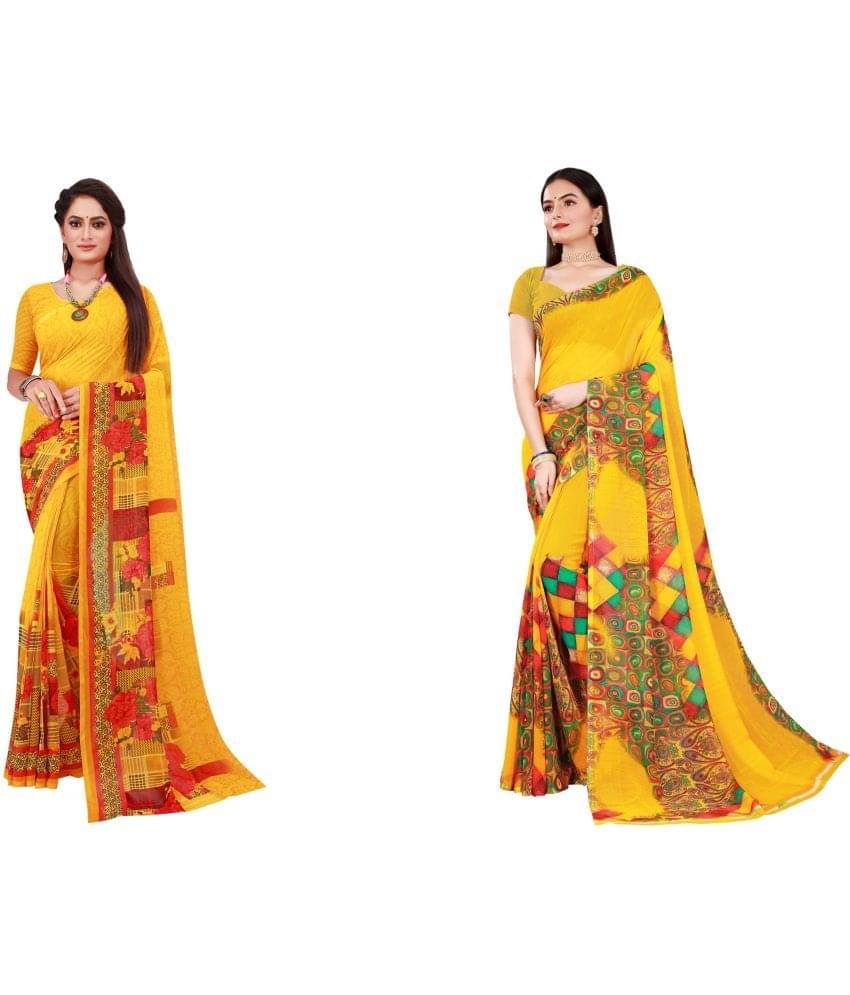 Saadhvi Cotton Silk Printed Saree With Unstitched Blouse Piece ( Multicolor ) Saadhvi Cotton Silk Printed Saree With Unstitched Blouse Piece ( Multicolor )