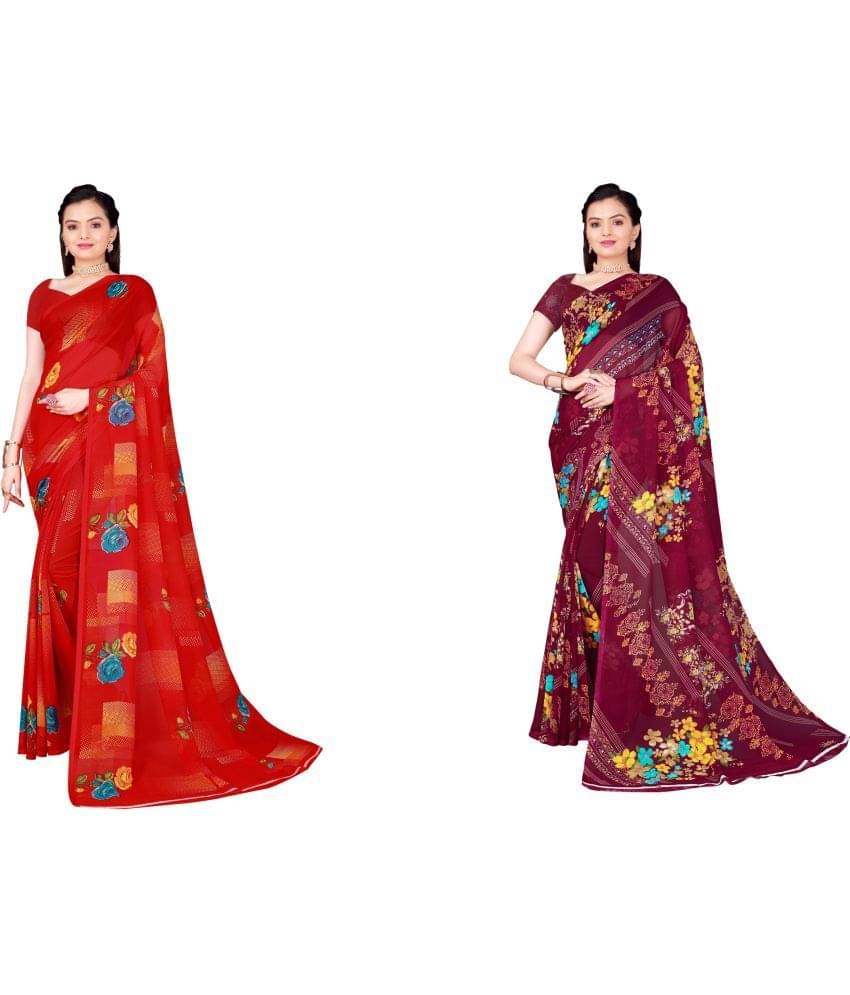 Saadhvi Cotton Silk Printed Saree With Unstitched Blouse Piece ( Multicolor ) Saadhvi Cotton Silk Printed Saree With Unstitched Blouse Piece ( Multicolor )
