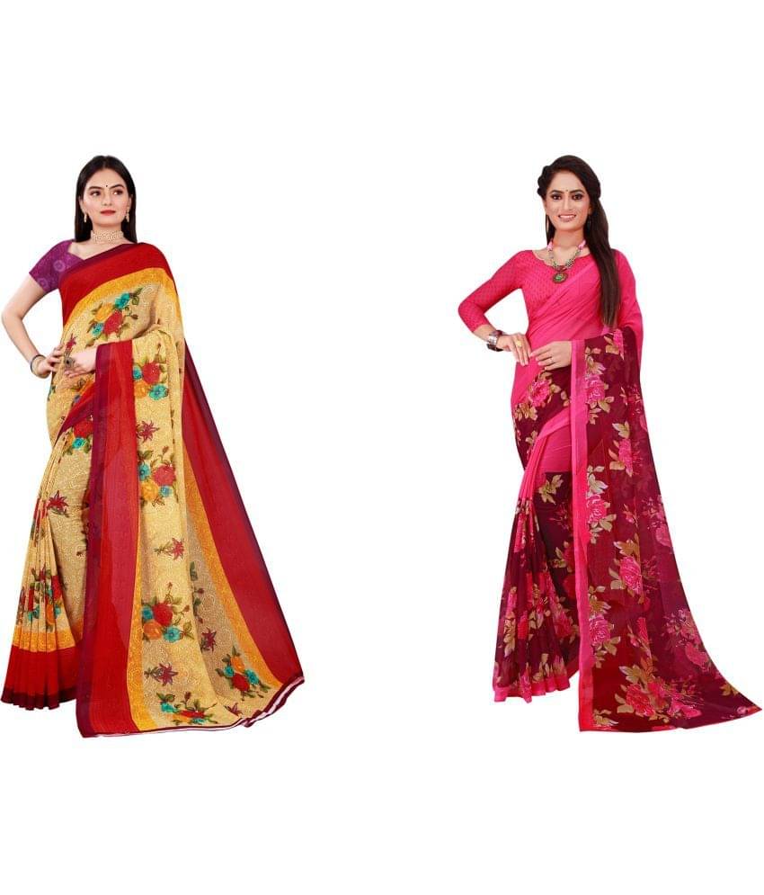Saadhvi Cotton Silk Printed Saree With Unstitched Blouse Piece ( Multicolor )     			Saadhvi Cotton Silk Printed Saree With Unstitched Blouse Piece ( Multicolor )