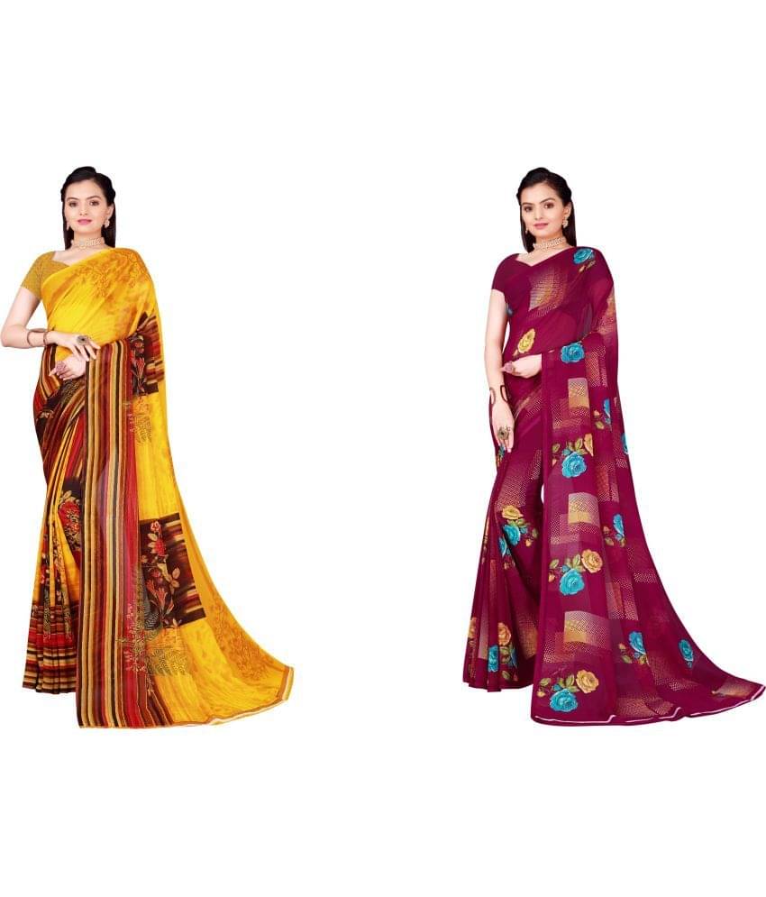 Saadhvi Cotton Silk Printed Saree With Unstitched Blouse Piece ( Multicolor ) Saadhvi Cotton Silk Printed Saree With Unstitched Blouse Piece ( Multicolor )