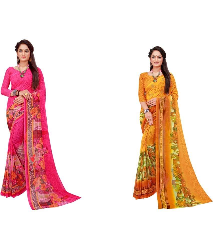 Saadhvi Cotton Silk Printed Saree With Unstitched Blouse Piece ( Multicolor )     			Saadhvi Cotton Silk Printed Saree With Unstitched Blouse Piece ( Multicolor )