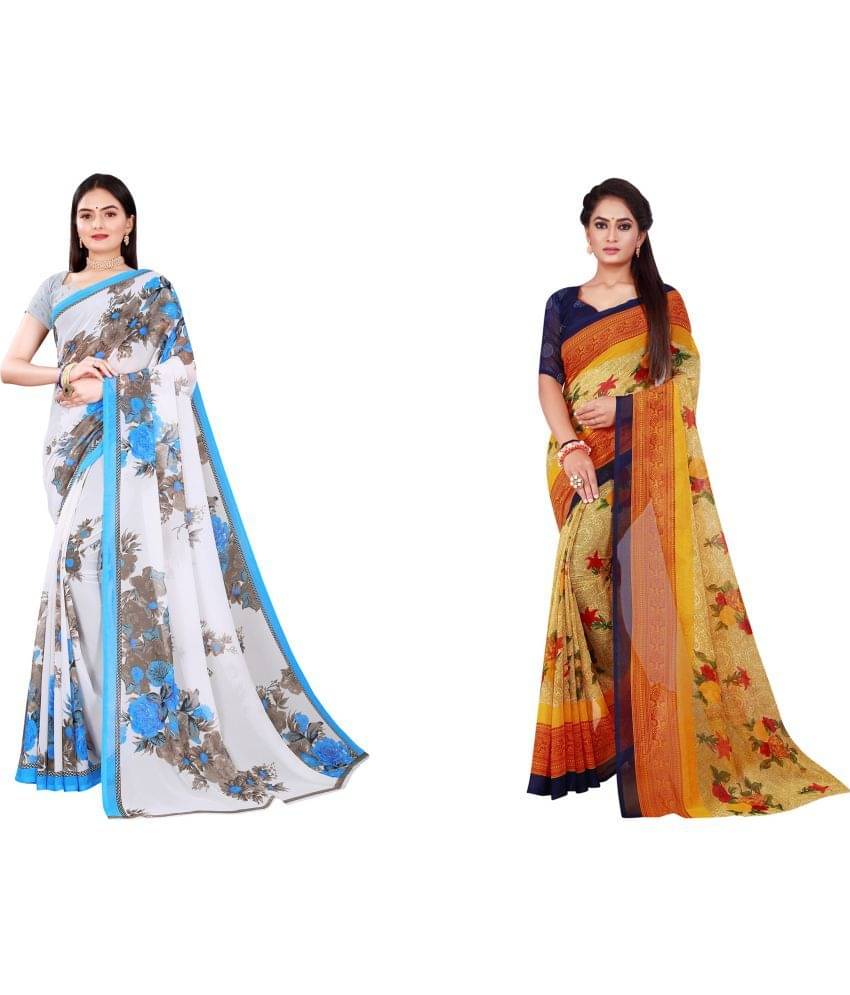     			Saadhvi Cotton Silk Printed Saree With Unstitched Blouse Piece ( Multicolor )
