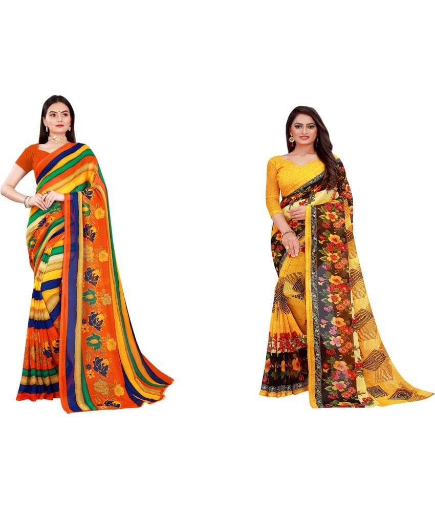 Saadhvi Cotton Silk Printed Saree With Unstitched Blouse Piece ( Multicolor )     			Saadhvi Cotton Silk Printed Saree With Unstitched Blouse Piece ( Multicolor )