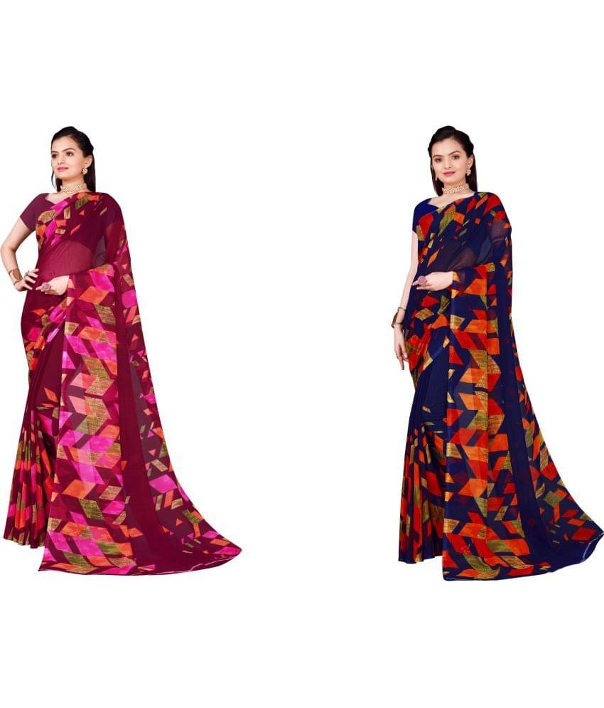 Saadhvi Cotton Silk Printed Saree With Unstitched Blouse Piece ( Multicolor )     			Saadhvi Cotton Silk Printed Saree With Unstitched Blouse Piece ( Multicolor )