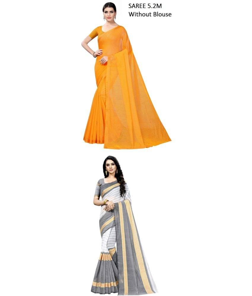     			Saadhvi Cotton Silk Printed Saree With Unstitched Blouse Piece ( Multicolor )