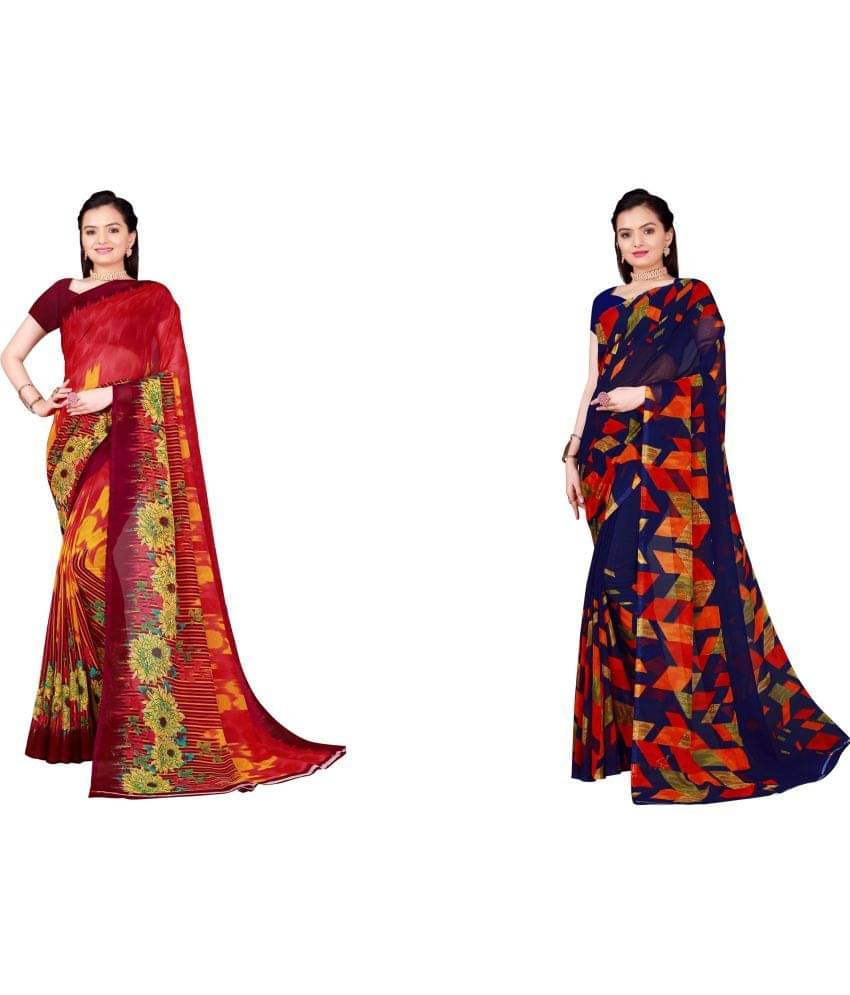 Saadhvi Cotton Silk Printed Saree With Unstitched Blouse Piece ( Multicolor ) Saadhvi Cotton Silk Printed Saree With Unstitched Blouse Piece ( Multicolor )
