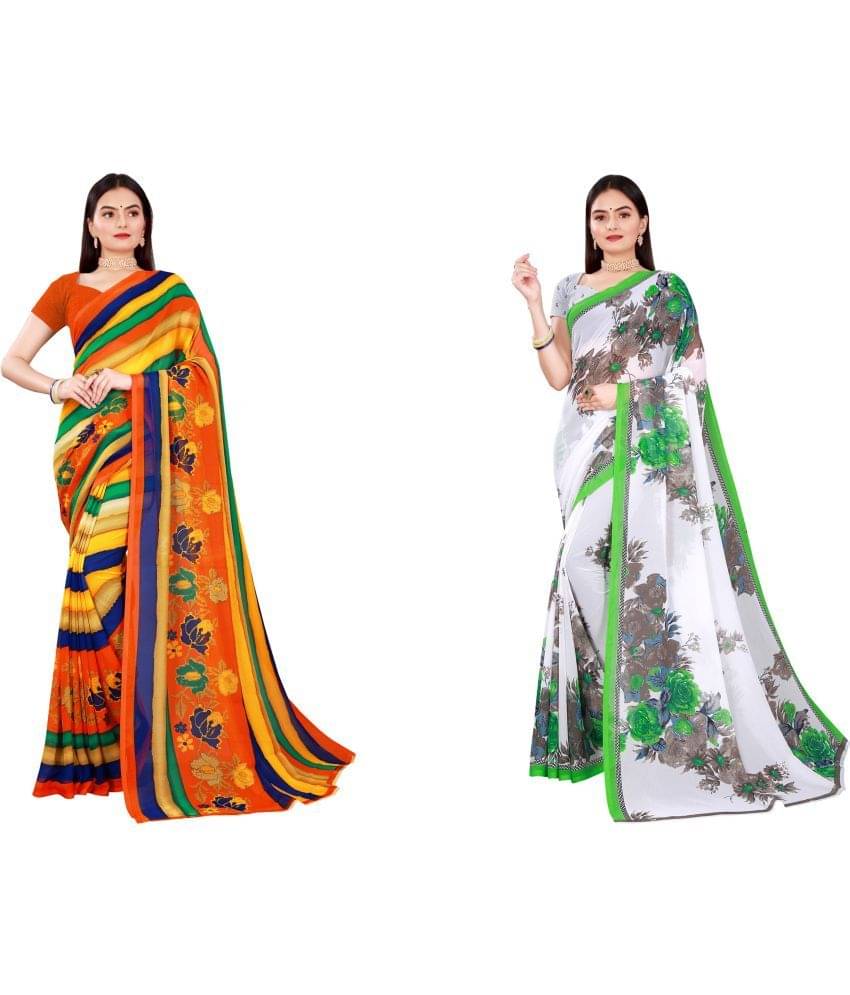     			Saadhvi Cotton Silk Printed Saree With Unstitched Blouse Piece ( Multicolor )
