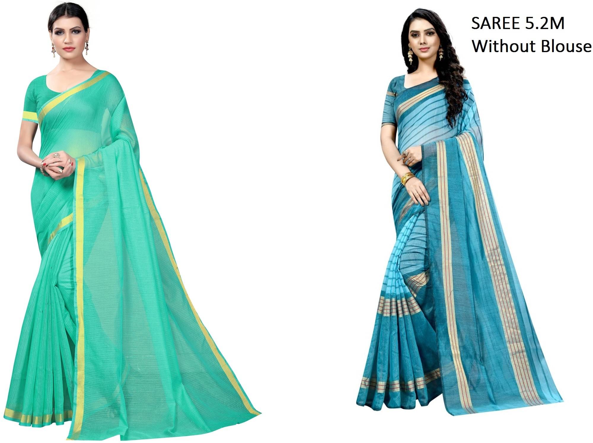     			Saadhvi Cotton Silk Printed Saree With Unstitched Blouse Piece ( Multicolor )