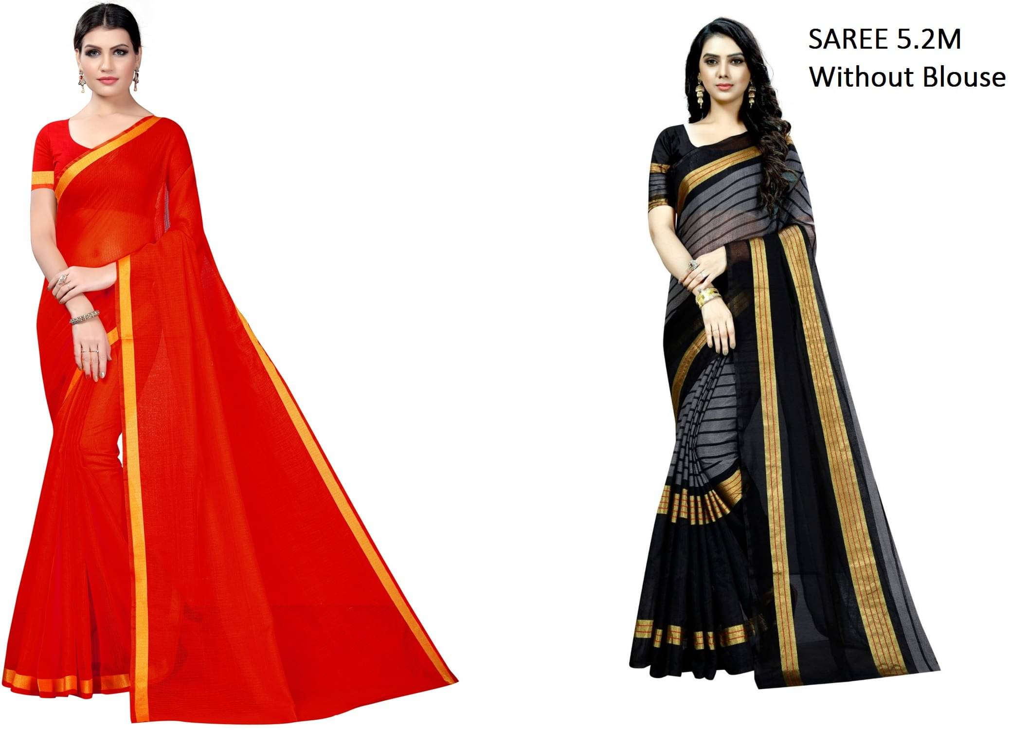     			Saadhvi Cotton Silk Printed Saree With Unstitched Blouse Piece ( Multicolor )