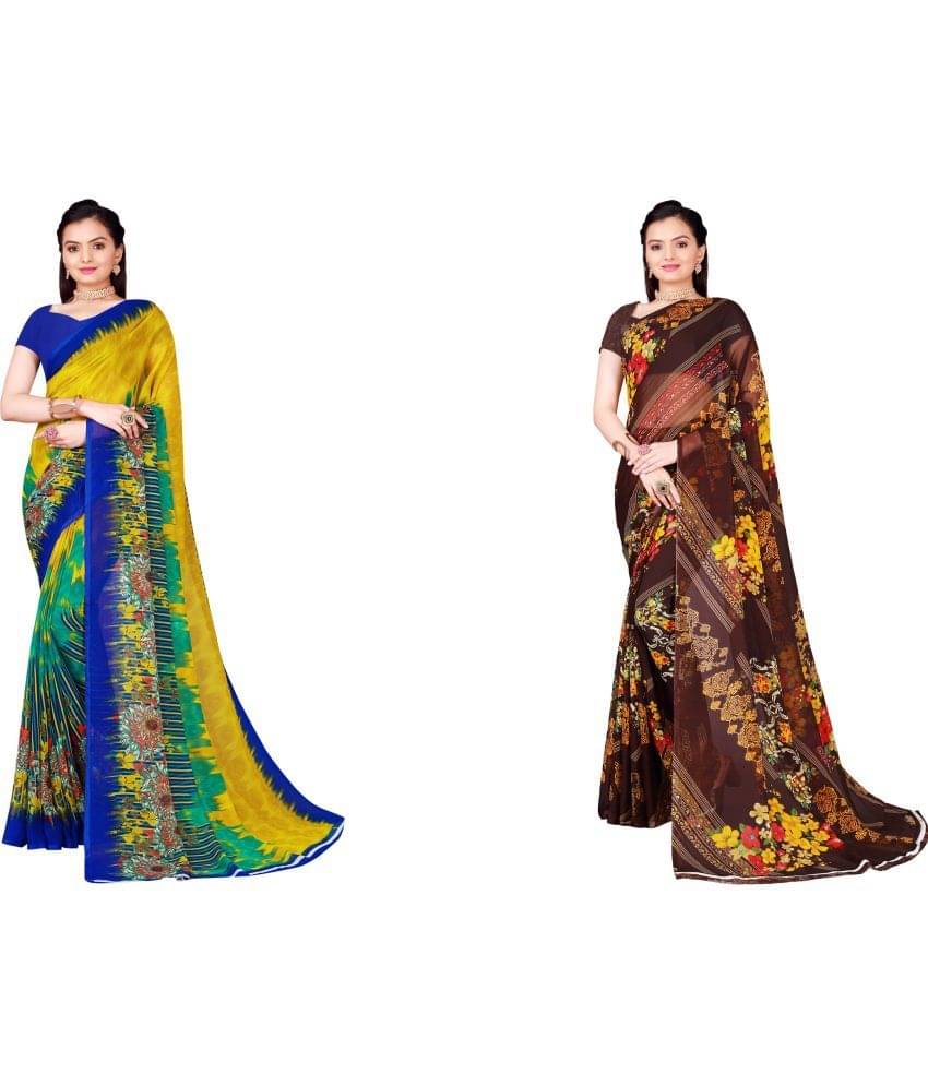 Saadhvi Cotton Silk Printed Saree With Unstitched Blouse Piece ( Multicolor ) Saadhvi Cotton Silk Printed Saree With Unstitched Blouse Piece ( Multicolor )