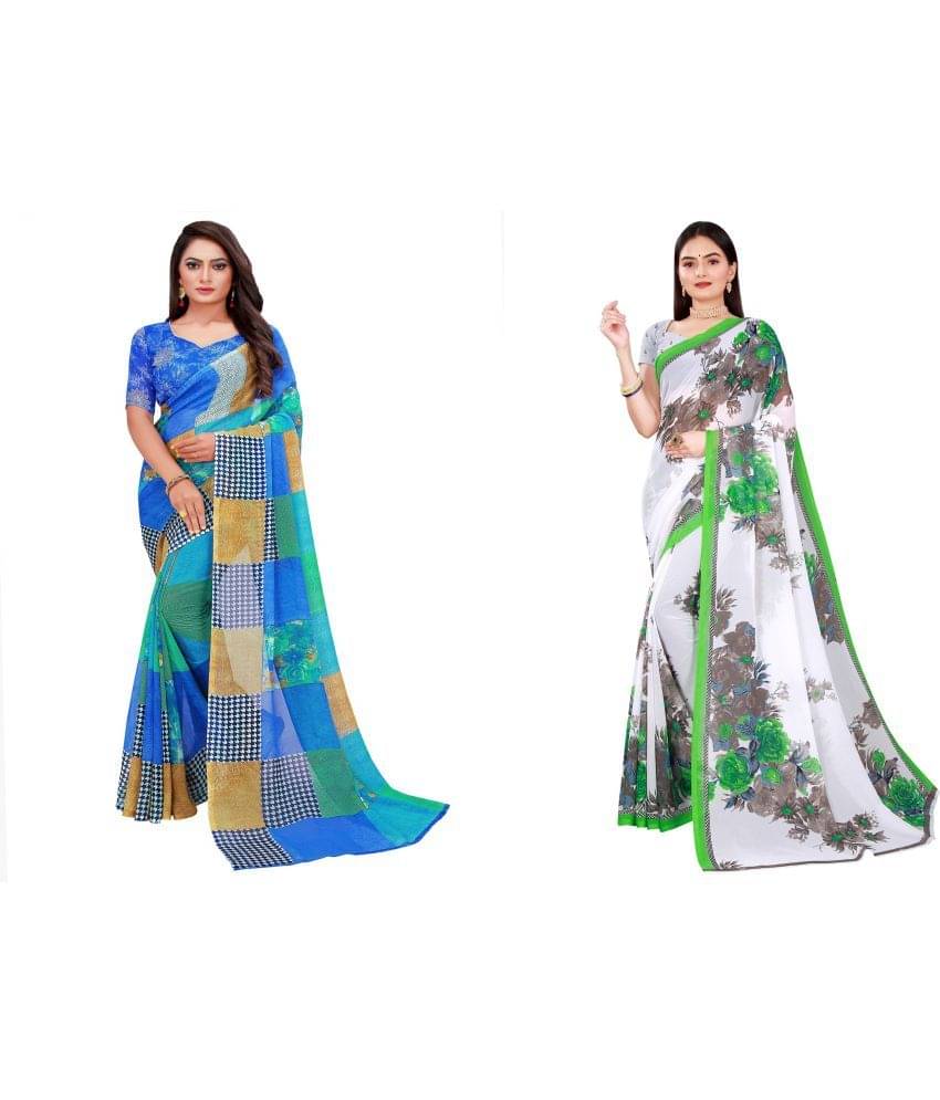 Saadhvi Cotton Silk Printed Saree With Unstitched Blouse Piece ( Multicolor )     			Saadhvi Cotton Silk Printed Saree With Unstitched Blouse Piece ( Multicolor )