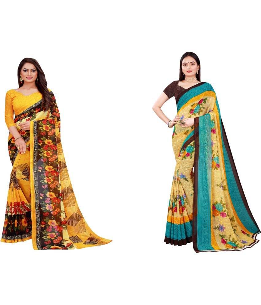 Saadhvi Cotton Silk Printed Saree With Unstitched Blouse Piece ( Multicolor ) Saadhvi Cotton Silk Printed Saree With Unstitched Blouse Piece ( Multicolor )
