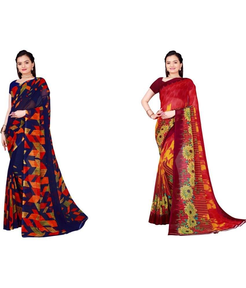 Saadhvi Cotton Silk Printed Saree With Unstitched Blouse Piece ( Multicolor ) Saadhvi Cotton Silk Printed Saree With Unstitched Blouse Piece ( Multicolor )
