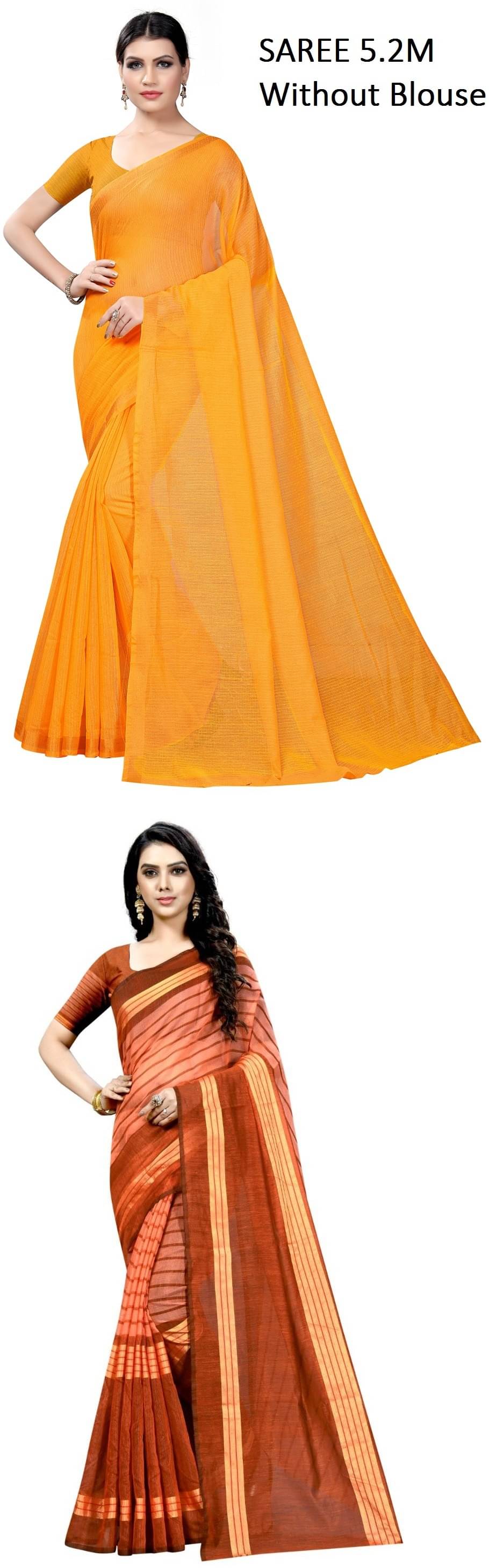     			Saadhvi Cotton Silk Printed Saree With Unstitched Blouse Piece ( Multicolor )