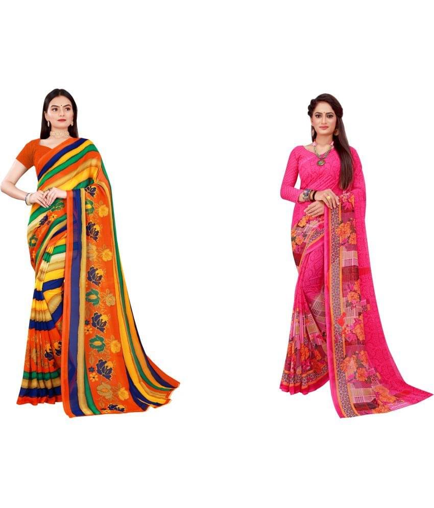 Saadhvi Cotton Silk Printed Saree With Unstitched Blouse Piece ( Multicolor )     			Saadhvi Cotton Silk Printed Saree With Unstitched Blouse Piece ( Multicolor )