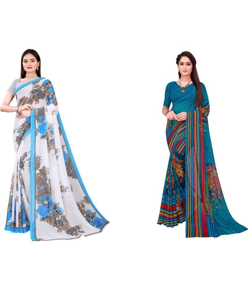 Saadhvi Cotton Silk Printed Saree With Unstitched Blouse Piece ( Multicolor ) Saadhvi Cotton Silk Printed Saree With Unstitched Blouse Piece ( Multicolor )