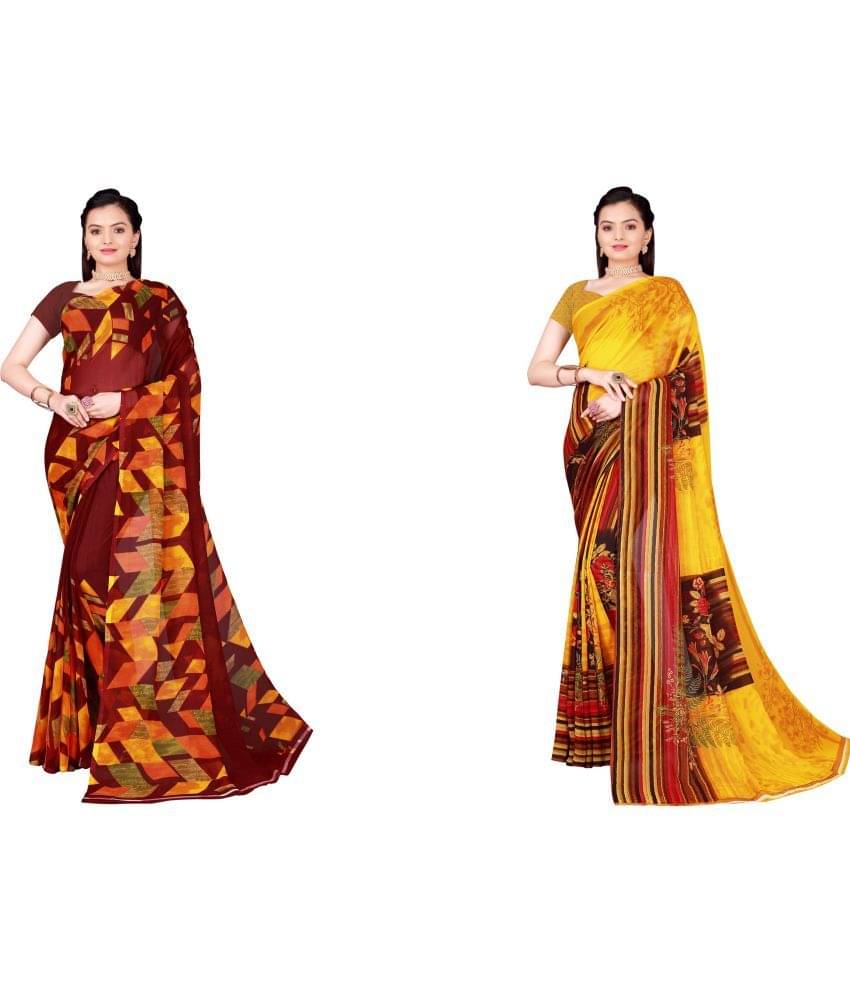 Saadhvi Cotton Silk Printed Saree With Unstitched Blouse Piece ( Multicolor ) Saadhvi Cotton Silk Printed Saree With Unstitched Blouse Piece ( Multicolor )