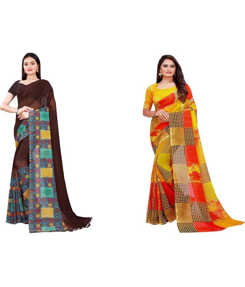 Saadhvi Cotton Silk Printed Saree With Unstitched Blouse Piece ( Multicolor )     			Saadhvi Cotton Silk Printed Saree With Unstitched Blouse Piece ( Multicolor )