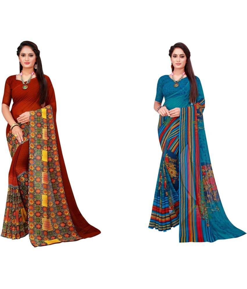 Saadhvi Cotton Silk Printed Saree With Unstitched Blouse Piece ( Multicolor )     			Saadhvi Cotton Silk Printed Saree With Unstitched Blouse Piece ( Multicolor )