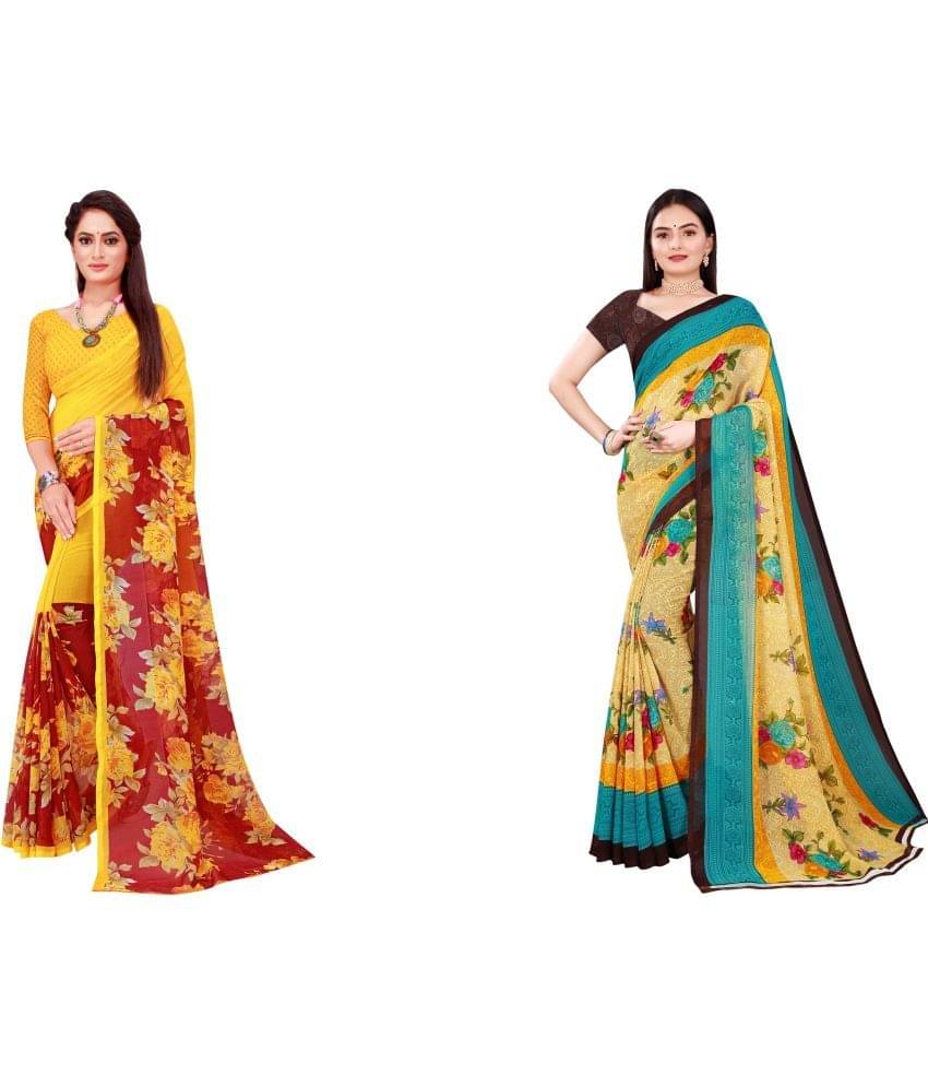 Saadhvi Cotton Silk Printed Saree With Unstitched Blouse Piece ( Multicolor )     			Saadhvi Cotton Silk Printed Saree With Unstitched Blouse Piece ( Multicolor )