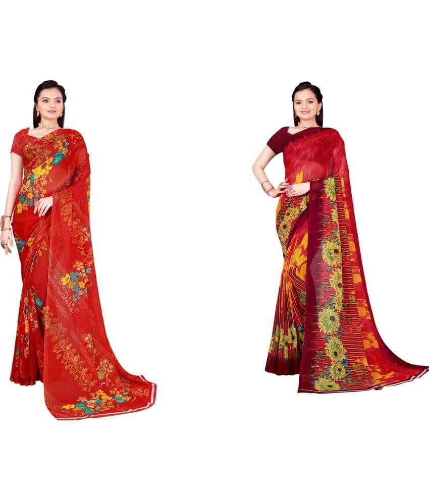 Saadhvi Cotton Silk Printed Saree With Unstitched Blouse Piece ( Multicolor ) Saadhvi Cotton Silk Printed Saree With Unstitched Blouse Piece ( Multicolor )